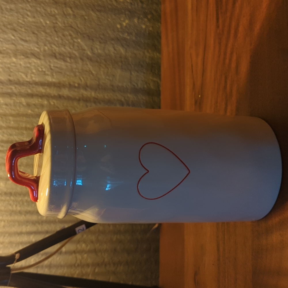 Rae Dunn Large heart canister